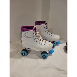 Roller Derby Roller Star Skates‎ White Blue Purple Quad RD Women's Size 5